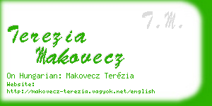 terezia makovecz business card